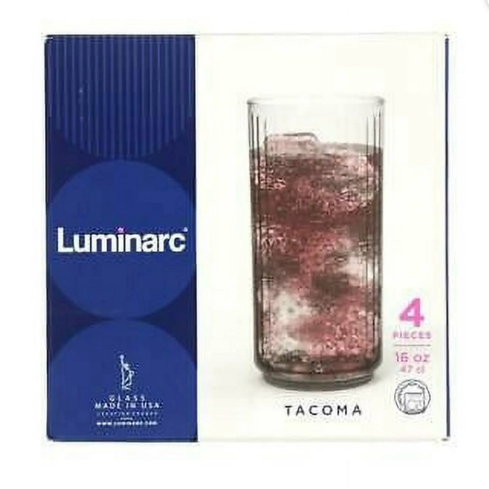 NWT Luminarc Tacoma Glass Set - 4 Pieces,16 Oz